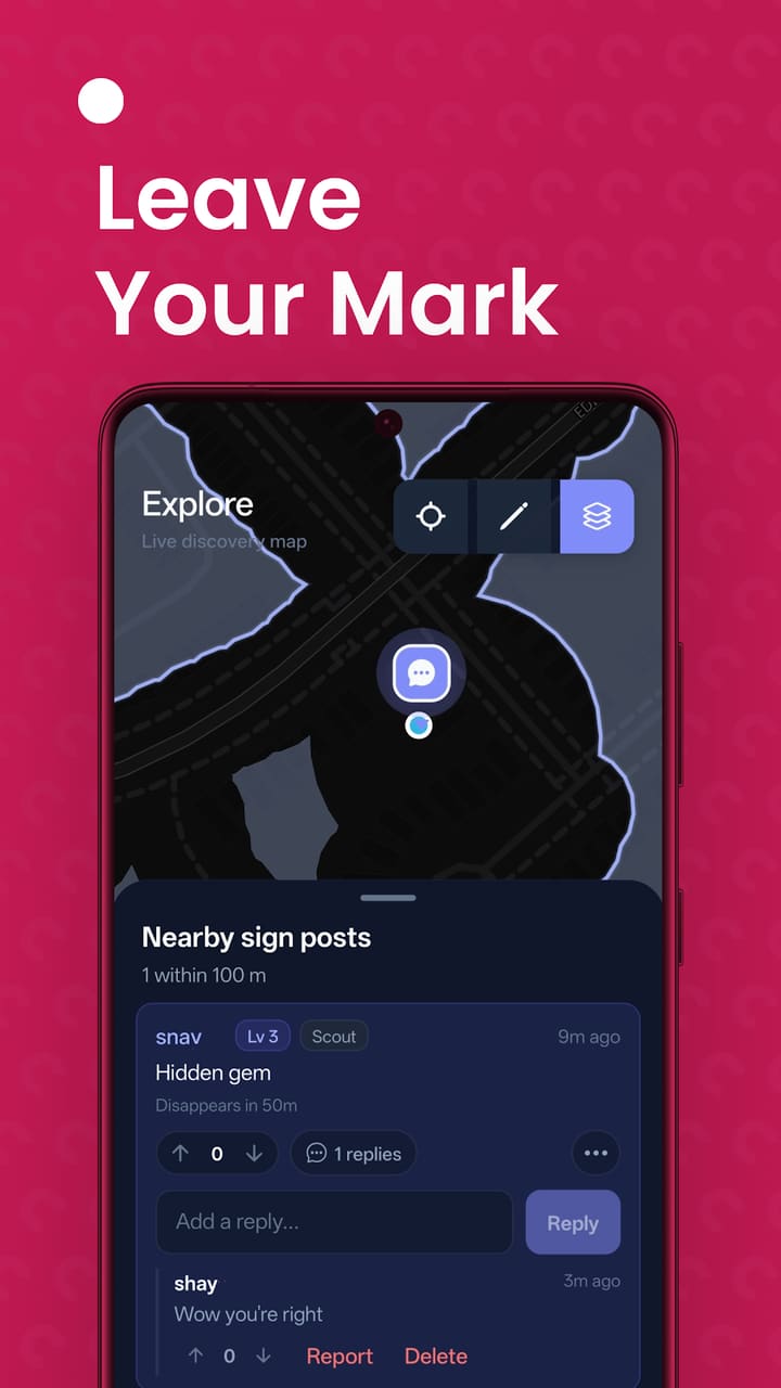 Leave Your Mark nearby sign posts